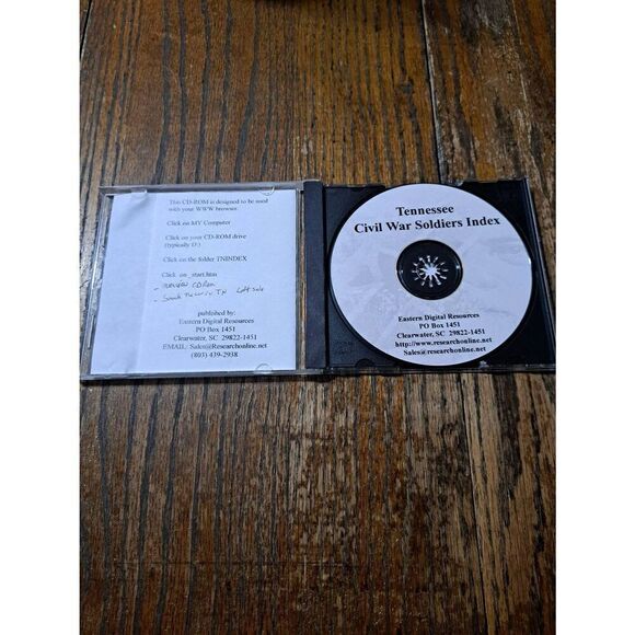 Vintage 2003 Tennessee Civil War Soldiers Index CD Rom Eastern Digital Resources - Picture 3 of 4